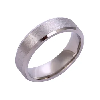 Nerūdijančio plieno papuošalai titano plieno žiedas matinis, padengtą žiedas 6 mm Matinis veido modelis