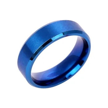 Nerūdijančio plieno papuošalai titano plieno žiedas matinis, padengtą žiedas 6 mm Matinis veido modelis