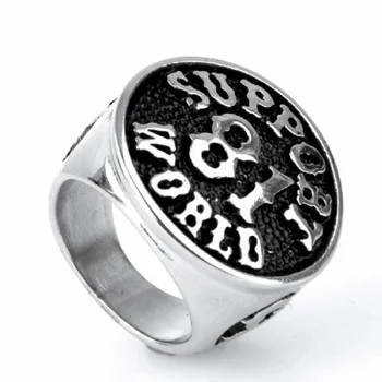 Nerūdijančio plieno vyriški žiedai didmeninė punk titano plieno žiedas Sporto Numeriai