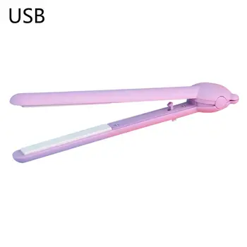 Nešiojamas Belaidis USB Mini Plaukų ištiesinimo priemonės Butas Curler Plaukų Tiesinimo Geležies K1AD