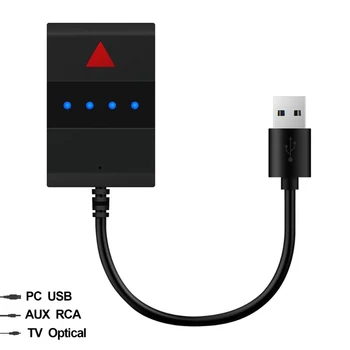 Nešiojamų Bluetooth 5.0 TV Siųstuvas A2DP Stereo Audio Optinis SPDIF Toslink RCA, Aux-3,5 mm USB Muzikos Adapteris TV, PC, XBOX PS4