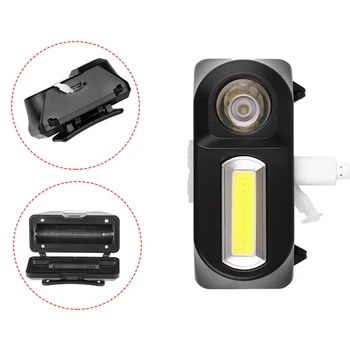 Nešiojamų Mini XP-G Q5 LED Žibintai 3 Režimas USB Įkrovimo Jojimo Žibintai Flashligth Lauko Kempingas, Žygiai COB Šviesos Kempingas