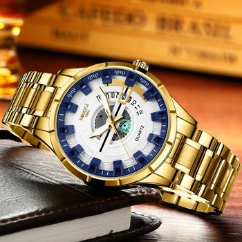 NIBOSI Prekės 2021 Vyrai Laikrodžiai Vyrams Kvarcinis Analoginis Dienos Šviesos Laikrodis atsparus Vandeniui Juoda Nerūdijančio Plieno Laikrodis Vyrų Laikrodis