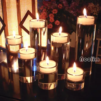NOOLIM Kristalų Žvakių Laikikliai Mažas Tealight Žvakidė Valentino Dienos Vakarienė Žvakių šviesoje Lentelė Namų dekoro