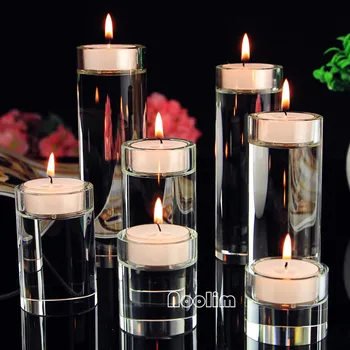 NOOLIM Kristalų Žvakių Laikikliai Mažas Tealight Žvakidė Valentino Dienos Vakarienė Žvakių šviesoje Lentelė Namų dekoro