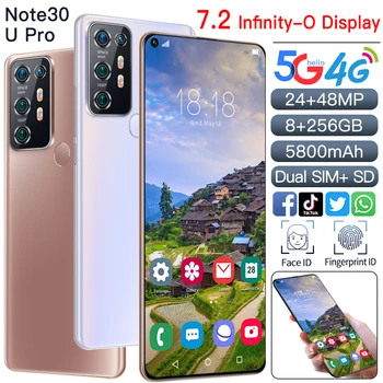 Note30U Pro Snapdragon 865 Mobiliojo Telefono 5000mAh 7.2