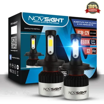 Novsight H7 LED Automobilių Žibintai H1 H3 Led Žibintų Lemputės H4 H11 9005 HB3 9006 HB4 Auto Turbo priekinių Žibintų 880 881 6500K 72W/Set Lempos