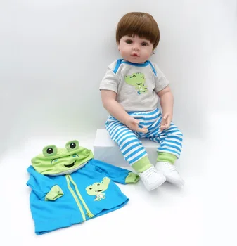 NPK 47CM Silikono Atgimsta Super Baby Tikroviška Bamblys Kūdikių Bonecas Vaikas Lėlės Bebes Atgimsta Brinquedos Atgimę Žaislai Vaikams Dovanos