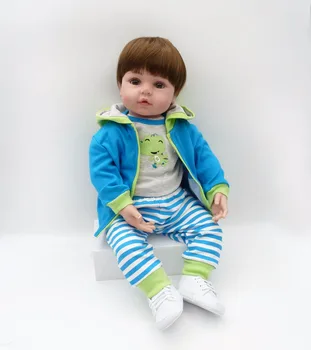 NPK 47CM Silikono Atgimsta Super Baby Tikroviška Bamblys Kūdikių Bonecas Vaikas Lėlės Bebes Atgimsta Brinquedos Atgimę Žaislai Vaikams Dovanos