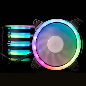 Nuotolinio Valdymo RGB LED Šviesos Spalva Keičiasi Heatsink Aušinimo Ventiliatorius Kompiuteris