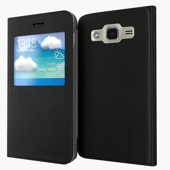 O5 Odos Flip Case for Samsung Galaxy O5 On5 G5500 G550 G550F Prabanga Ultra Plonas View Window Phone Maišelį Dangtis