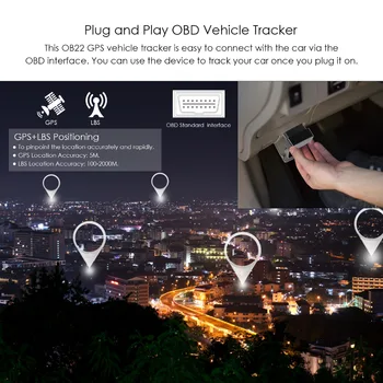OBD GPS Tracker Automobilio OBD Kištuką Iš Geo tvora SOS Tracker Vibracijos išsikrauna Per Greičio Signalą 2G GSM Mini OBD Tracker Locator