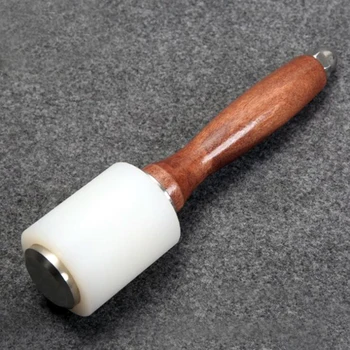 Odos Meno,Amatų & Siuvimo, Odos amatų medienos rankena nailono Tiesus plaktukas 8.2 cm