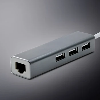 OFCCOM USB hub 2.0 3 uostų RJ45 10/100Mbps Lan Tinklo USB Ethernet Adapteris, Splitter Nešiojamas Kompiuteris 