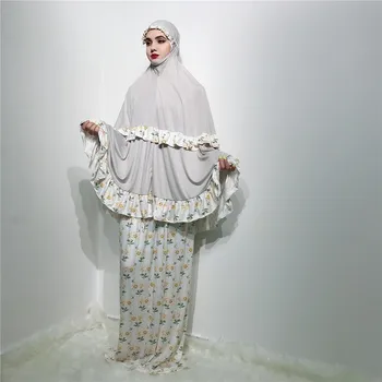 Oficialus Musulmonų Maldos Drabužiu Khimar Sijonas Nustatyti Moterų Suknelė, Hijab Abaja Jilbab Islamo Drabužių Dubajus Namaz Musulman Jurken Abayas