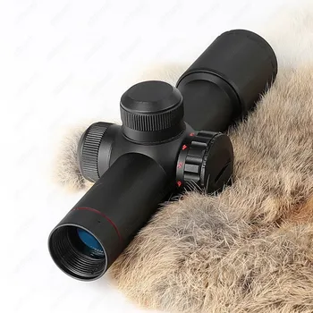 Ohhunt 4.5x20E Kompaktiškas Medžioklės Šautuvas taikymo Sritis Raudonai Apšviestas Stiklo Išgraviruotas Tinklelis Riflescope Su Flip-open Objektyvo Dangteliai ir Žiedai