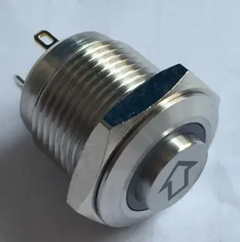 ONPOW 16mm RODYKLIŲ išgraviruotas didelis galvos apšviestas mygtukas jungiklis GQ16H-10E/J/R/12V/S-Rodyklė simbolis