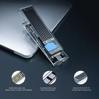 ORICO TCM2F-C3 SSD Atveju NGFF SSD Talpyklos M. 2 USB 3.1 C Tipo Permatomos Kietos Atveju 5Gbps Paramos 2TB Skaidrus SSD Atveju