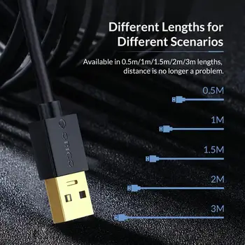 ORICO USB A Tipo ilgiklis USB3.0 Vyrų ir Moterų Kabelio ilgintuvas Duomenų Sinchronizavimas didelės Spartos Kabelį Pratęstas Nešiojamas Smart TV