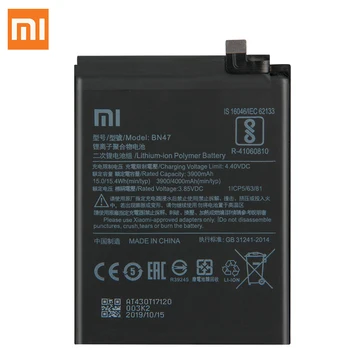 Originalią Bateriją Už Xiaomi Redmi 6pro Mi A2 Lite Hongmi 6 Pro Redrice 6pro BN47 Originali Telefono Baterija 4000mAh