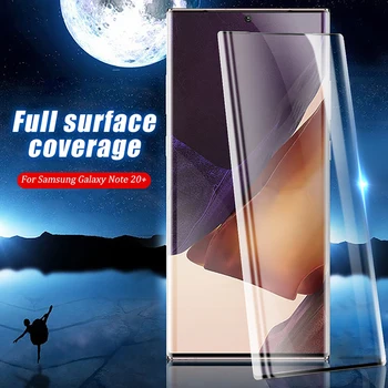 Originalus 3D Išlenkti visą Klijai Grūdintas Stiklas Samsung Note 20 Ultra Visą kuriems ScreenProtector kino Galaxy note20 Plius 20 5G