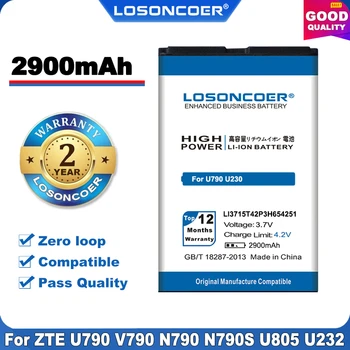 Originalus LOSONCOER LI3715T42P3H654251 už ZTE V790 U790 N790 N790S U805 U232 U230 U700,U600,R750,AC30,MF30AC33 Baterija