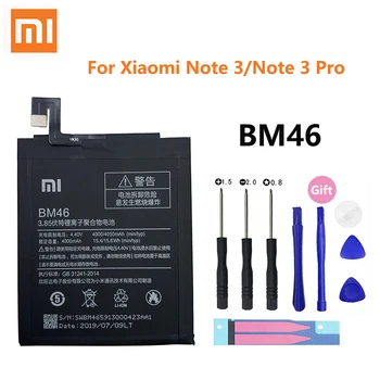 Originalus Realias galimybes 4000mah Mobiliojo Telefono BM46 Už Xiaomi Redmi 3 Pastaba Note3 Pro/Prime Hongmi Baterija+Nemokamas Įrankiai