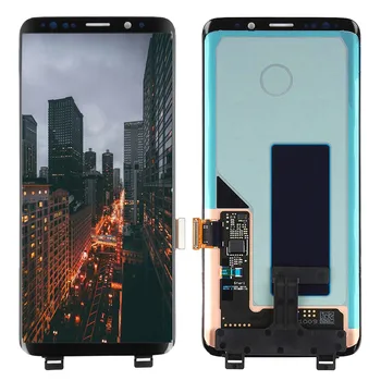 Originalus Super AMOLED skystųjų kristalų (LCD Samsung Galaxy S9 G960 G960F LCD Ekranas Jutiklinis ekranas Galaxy SM-G960 LCD Su Juoda Vietoje Dot