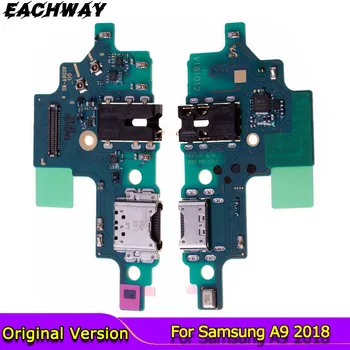 Originalus USB Įkrovimo Dokas Flex Kabelis Samsung Galaxy A9 2018 A920 A920F A10 A20 A30 A40 A50 A70 Įkroviklis Port Jungtis Valdyba