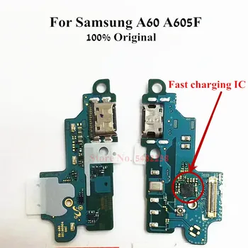 Originalus USB Įkrovimo Dokas Uosto Flex kabelis Samsung A60 A605F Įkroviklio kištuką Su Mikrofonu atsarginės dalys