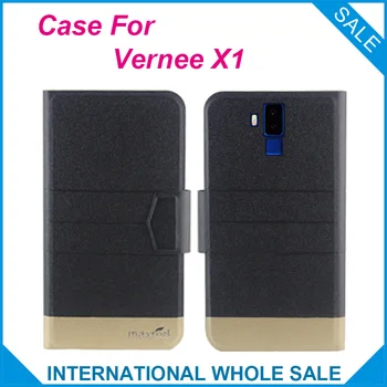 Originalus! Vernee X1 Atveju 5 Spalvų Mados Prabangių Ultra-plonas Flip Odos Apsauginis Dangtelis Vernee X1 Telefono dėklas