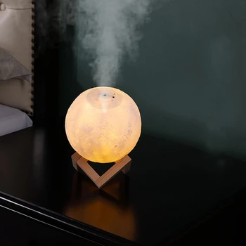 Oro Drėkintuvas Aromato Difuzorius 3D Mėnulio Lempos, šviesos, Oro USB Drėkintuvas pilnatis Lempos Naktį Šviesos Naktį šalto Rūko Valytuvas Už Offi