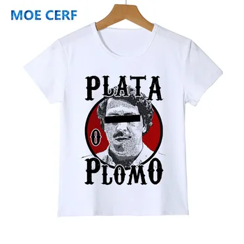Pablo Escobar Vaikas Marškinėliai Kolumbijos Narkotikų magnatą Kartelių Pinigų Berniuko Marškinėlius Vasaros Mergaitė Camiseta Marškinėlius juokinga Viršūnes Kūdikių Trišakiai Z49-7