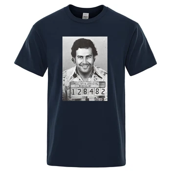 Pablo Escobar Vyrų T-Shirt Kolumbijos Narkotikų Magnatą Vyrų Tshirts Aukštos Kokybės Medvilnės Marškinėliai Juokinga Streetwear Atsitiktinis Viršų Vyras Tee Marškinėliai