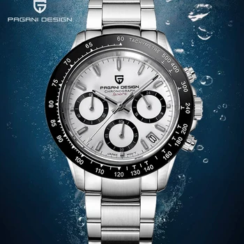 PAGANI vyriški Laikrodžiai Top Brand Prabangius Kvarcas Žiūrėti Vyrų Sporto Chronograph Watch Vyrų Laikrodis Safyras Veidrodis Relogio Masculino 2020 m.