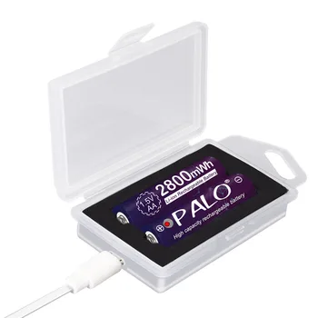 PALO 1,5 V AA Įkraunamas Li-ion Baterija 2800mWh nuolatinė Įtampa 1,5 V Ličio Baterija su LED Šviesos Kamera, Žibintuvėlis Žaislai