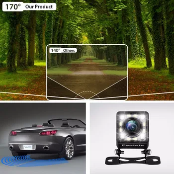 Panlelo Transporto priemonės vaizdo Kamera Universalus HD Atgal Kamera, GPS Galinio vaizdo Kamera Automobilio Lengva Įdiegti 170 Laipsnių Naktį vizija Stebėti