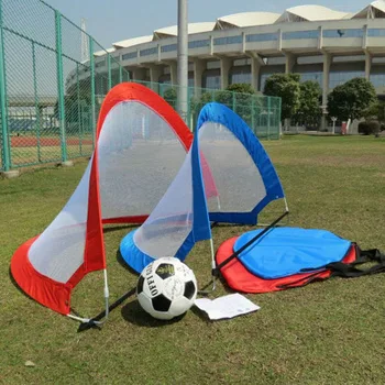 Paprastas 3 Spalvų futbolo Futbolo vartų tinklą Lankstymo Mokymo Tikslas Ju Vaikai Patalpų Lauke, Žaisti Žaislas Vaikams Studentų Futbolo Tikslas