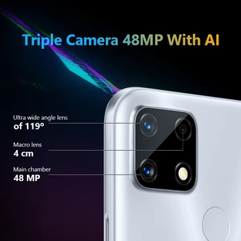 Pasaulinė Versija Realme 7i 7 i 4 GB 64GB Išmanųjį telefoną MTK Gel G85 6.5 Colių Ekranas 48MP AI Triple Kamera 18W Greito Įkrovimo 6000mAh
