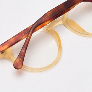 Peekaboo retro apvalių akinių rėmeliai moterų korėjos stiliaus tr90 optiniai stiklai žmogus, aišku objektyvas acetatas pilka aukštos kokybės unisex