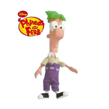 Phineas & Ferb Pliušinis 15-20-23cm - 3 asorti modelių, galvą, rankas ir kojas plastiko COLECIONA į PERSONAJA