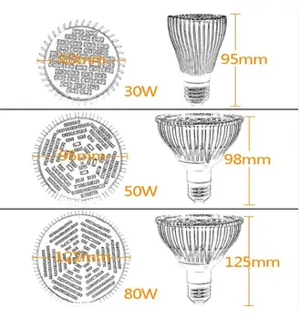 Phytolamp Visą Spektrą Augti LED Augalų Lemputė E27 Lemputės Daigų Lempų Ultravioletinės Lempos Augalai, Patalpų, Sėklos, Daržovės
