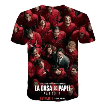 Pinigų Heist Namas Popieriaus Tshirts Berniukai La Casa De Papel Harajuku T-shirt Vasaros Bella Ciao T Shirt Cool Top Tees Vaikams Baby