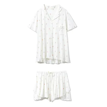 Pižamos Moterims, Medvilnės Padengti Spausdinti Pižama Moterų 2020 M. Vasarą Modalinis Japonų Namuose Kostiumas Moterims Pijama Verano Mujer Sleepwear Rinkinys