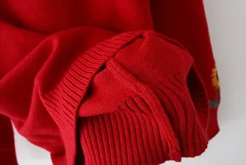 Plius dydis moterų Animacinių filmų laisvi megztiniai 2021 naujas žiemos atsitiktinis ponios puloveriai megztinis moteriška viršūnes raudona juoda Smėlio spalvos