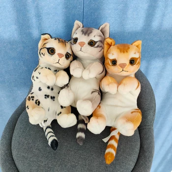 Pliušinis žaislas įdaryti lėlės, imitavimo gyvūnų katė orange kitten kūdikių miegą istorija draugas Kalėdinė dovana gimtadienio dovana 1pc