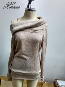 Plonas produkto Moteris Rudens-Žiemos Prarasti ilgomis Rankovėmis Nauja Mados Puloveriai Plonas Megztinis