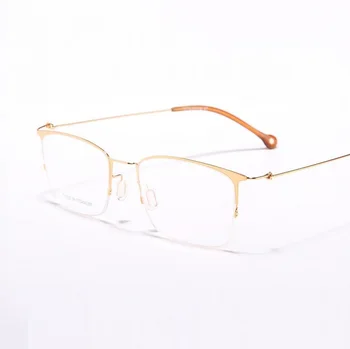 Plotis-140 B titano vyrai be akinių rėmeliai vyrų verslo jokių varžtų Likvidavimo vyrių akiniai, optiniai trumparegystė akiniai, akiniai