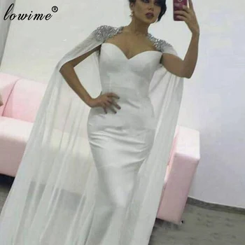 Plus Size Dubajus Balta Prom Dresses Undinė arabų Vakaro Suknelės Su Brading Žaliojo Moteris, Suknelės, Šaliai, вечернее платье Chalatai