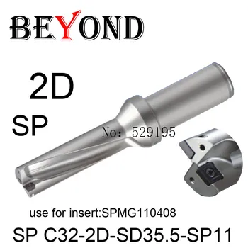 PO Gręžimo 2D 35mm 35.5 mm SP C32-2D-SD35-SP06 SD35.5 U Gręžimo Tiek naudoti SPMG SPMG110408 Karbido Pjovimo Įdėklai Įrankiai CNC